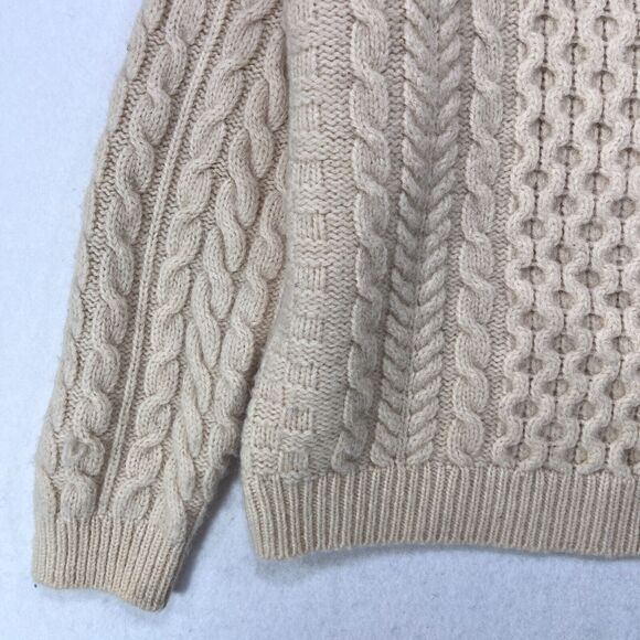 L.L. Bean Cream Cable Knit Sweater - Picture 10 of 11